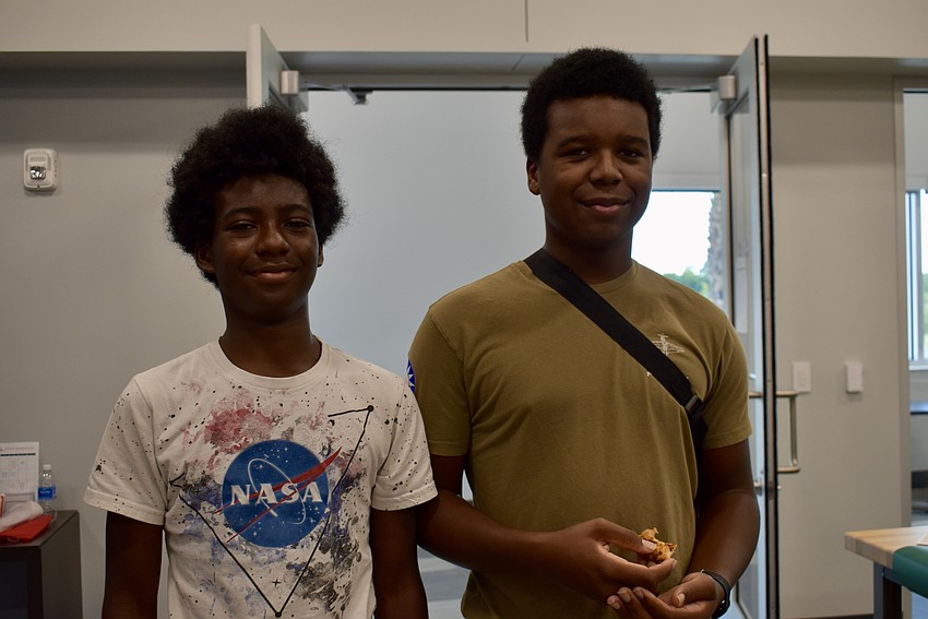 Lakewood Ranch residents Symian Porter, 13, and Dwight Porter, 14, like Wawa's pizza the best.