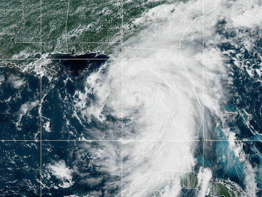 Tropical Store Debby is shown in this Aug. 4 satellite image.