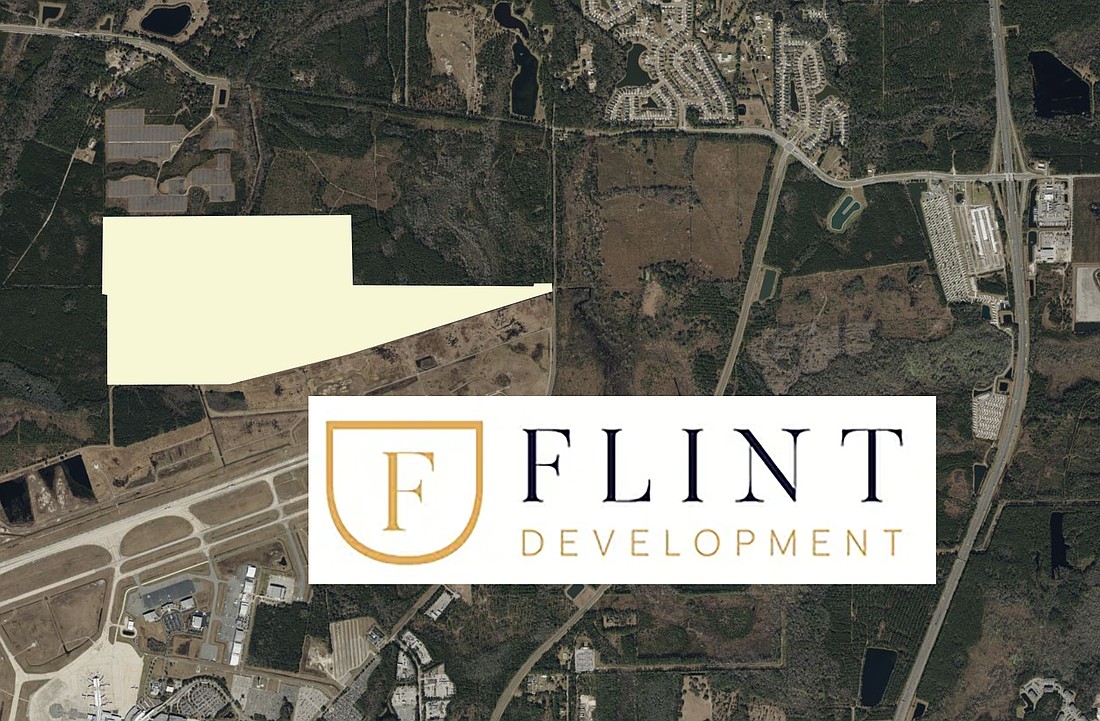 Flint Development is exploring the development of Airport Commerce Center, a 316-acre site north of Jacksonville International Airport. Access to Interstate 95 is via Pecan Park Road or south to Airport Road.