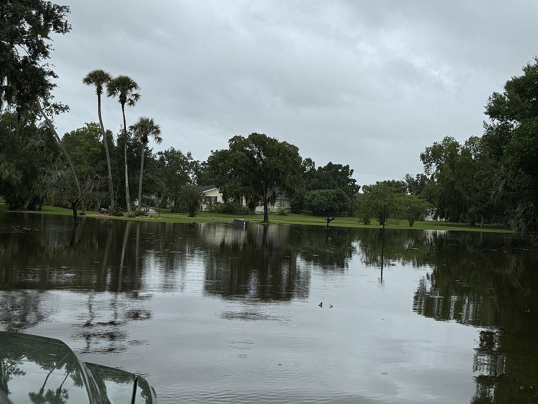 Flooding around noon Aug. 5 off Shadow Ridge Circle near Celery Fields