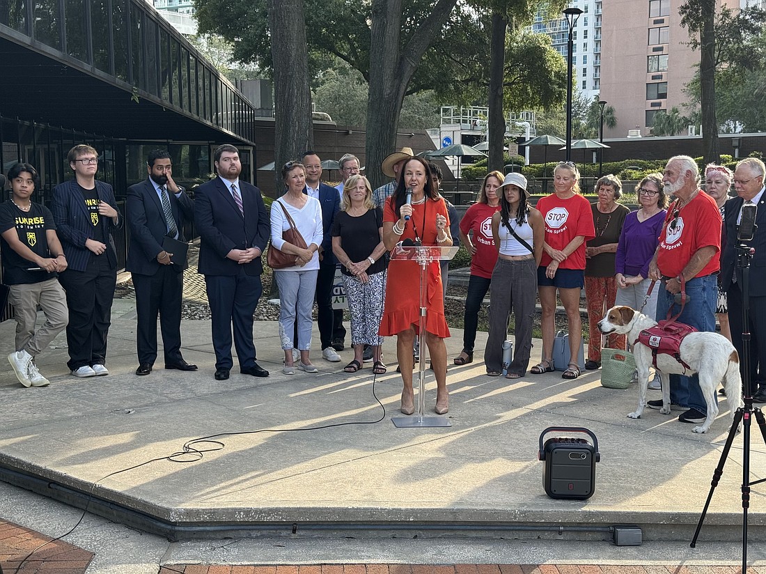 Orange County District 1 Commissioner Nicole Wilson spoke about the rural boundary amendment at a press conference held before the Board of County Commissioners meeting Tuesday, July 30.