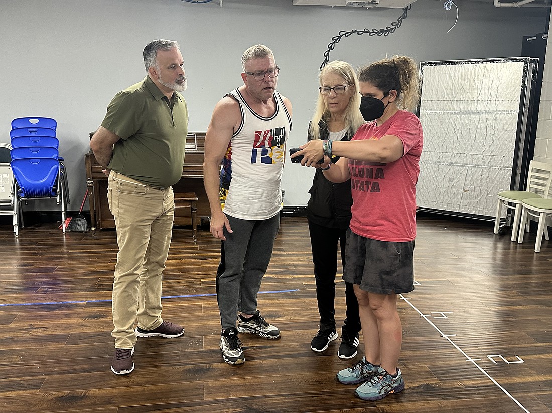 Brian Truitt, left, Rob Winn Anderson, Cindy Wilson and Michelle Mary Schaefer worked on integrating American Sign Language with choreography.