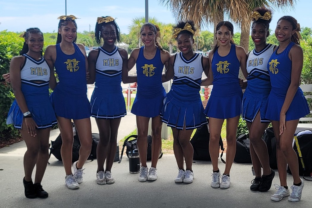 Mainland cheer All-Americans: G'lia Foster, Kelsi Jenkins, Amari Langford,  Amyah Watlington, Aysia Thompson, Kamya Sampson, Terrianha Williams and Aniyah Ray. Courtesy photo