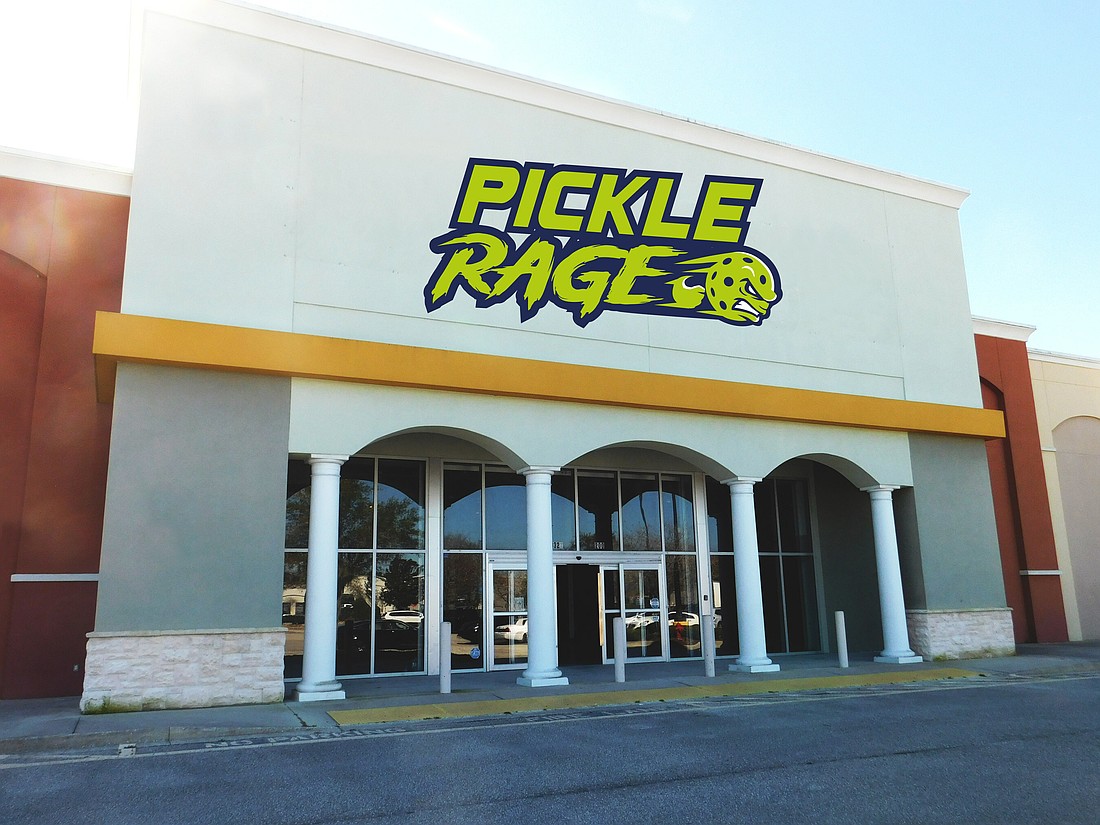 The Jacksonville PickleRage is planned at 10320 Shops Lane, No. 200, in the Avenues Walk shopping center. The building was last an HHGregg store. H.H. Gregg Inc. went of out business in 2017.