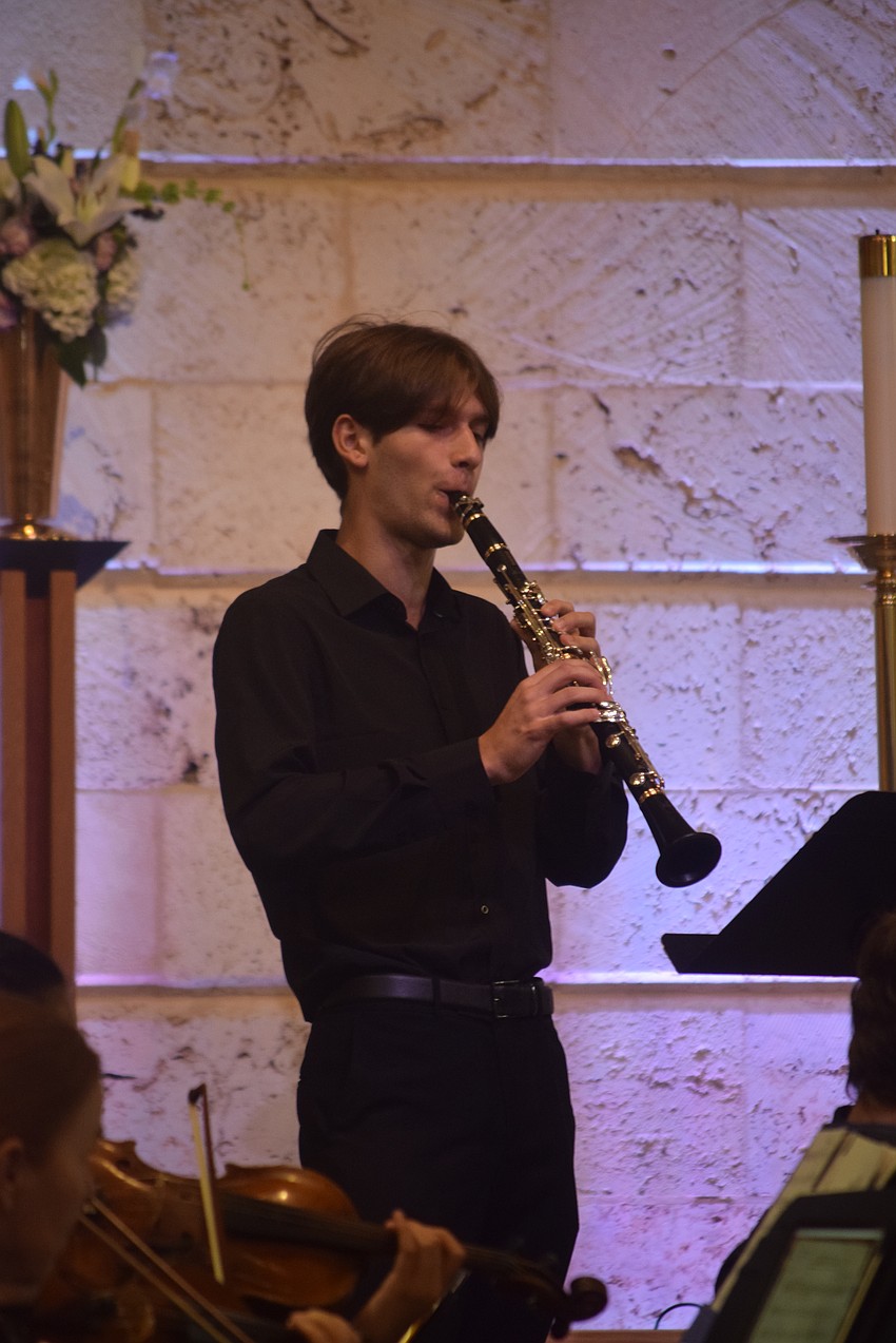 Yurii Padkovskyi on the clarinet.