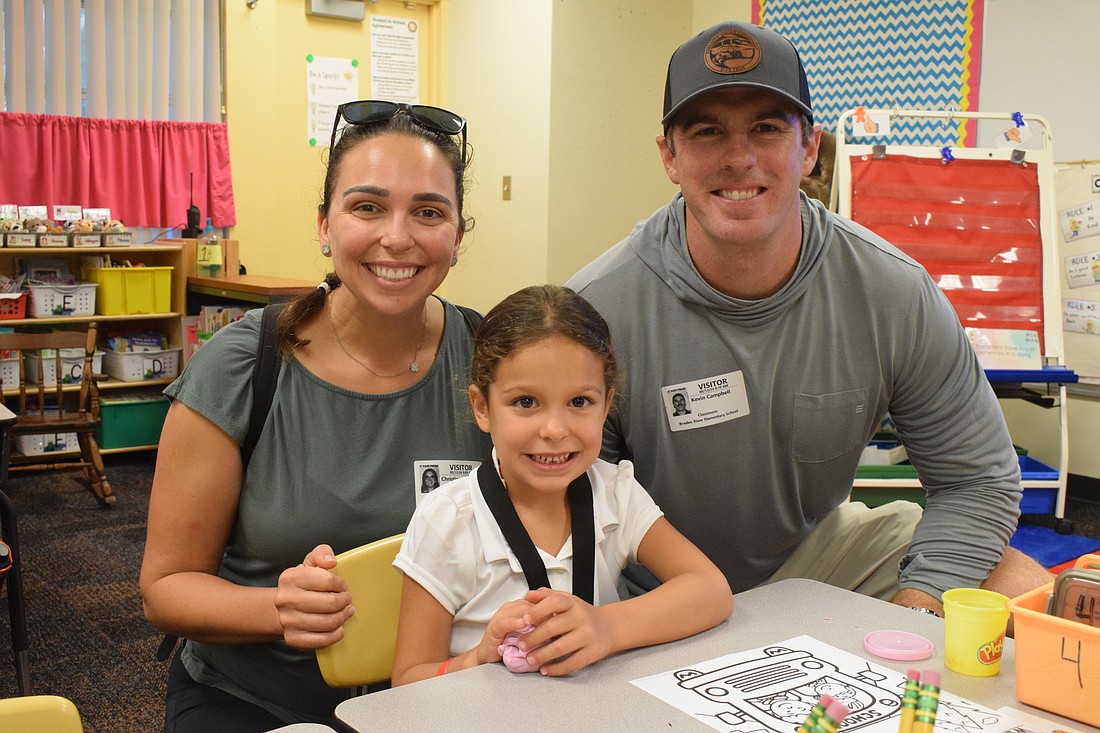 Cristina Campbell and Kevin Campbell have mixed feelings about sending their daughter Charlotte Campbell to kindergarten, but they're comforted that her brother, Bryson Campbell, is across the hall in first grade.