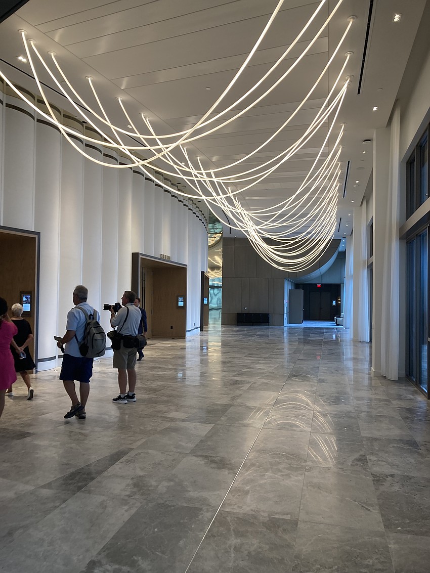 The hallway leading up to the resort's ballroom.