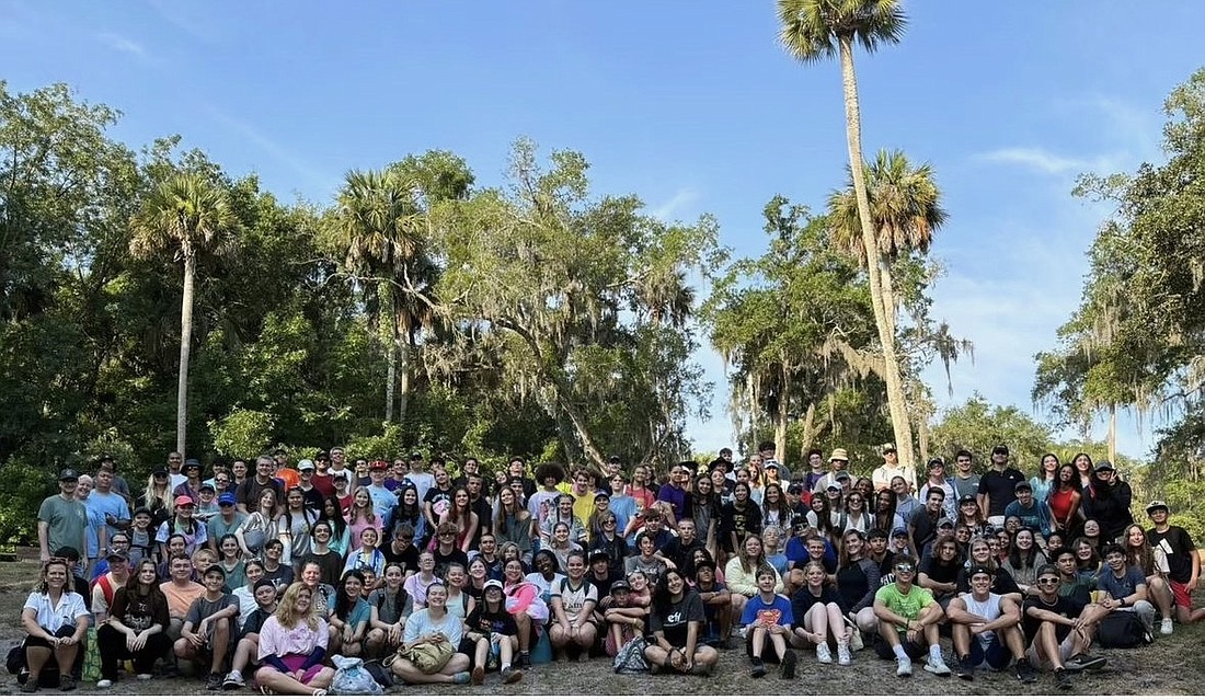 Youth from The Church of Jesus Christ of Latter-day Saints traveled to Wekiva Springs to do a clean up.