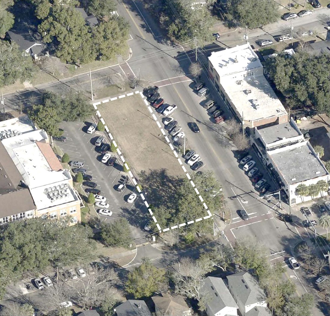 The row houses are planned on this 0.23-acre parcel along Stockton Street between Myra and College streets.