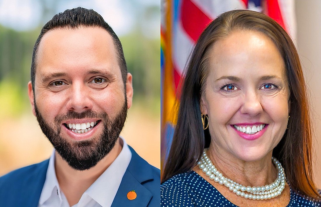 The District 1 County Commissioner race features challenger Austin Arthur, left, and incumbent Nicole Wilson.