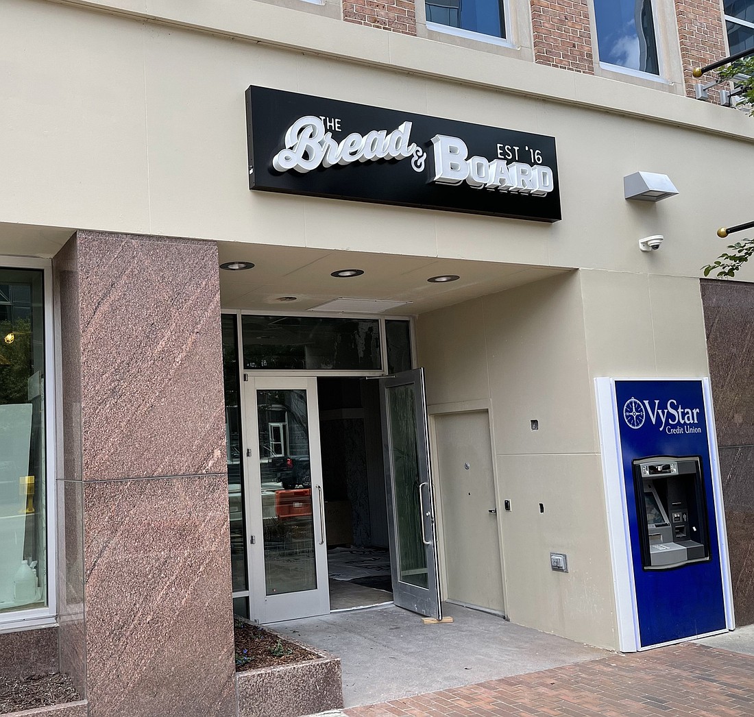 The Bread and Board at 100 W. Bay St. in Downtown Jacksonville.