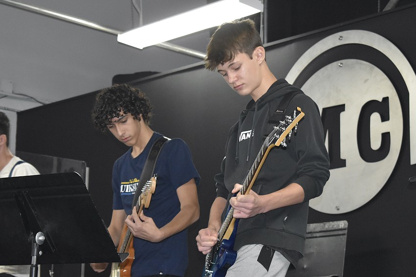 Milan Cantero, 15 and Andrew Basler, 15 perform with Solar Apocalypse.
