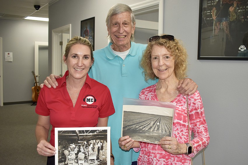 Music Compound owner Jenny Townsend was able to talk with Tom Bell and his wife Cheryl Bell. The building's location, Bell Road, is named for the celery farm of Tom Bell's grandfather, Tom J. Bell, that originally occupied Celery Fields. Tom Bell and Townsend's father-in-law Jack Townsend are also childhood friends.