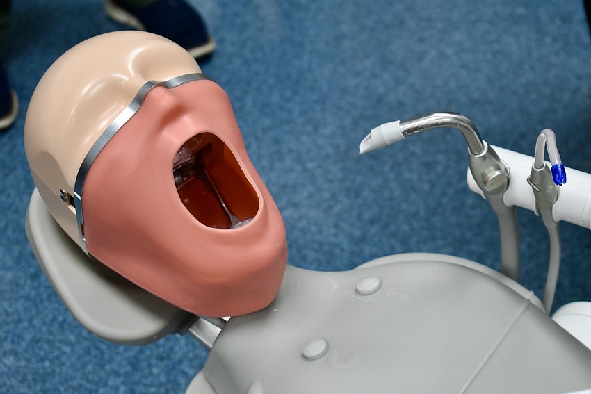 LECOM students don't have to fear hurting their patients when working in the simulation lab. Each student is provided their own simulated patient.