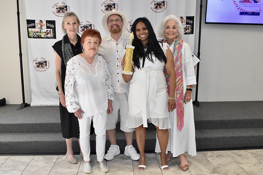 Stephenie Frasher, Judith Levine, Andy Salgado, Ronnique Hawkins and 2024 Florida Women’s Hall of Fame inductee Graci McGillicuddy of All Star Children’s Foundation