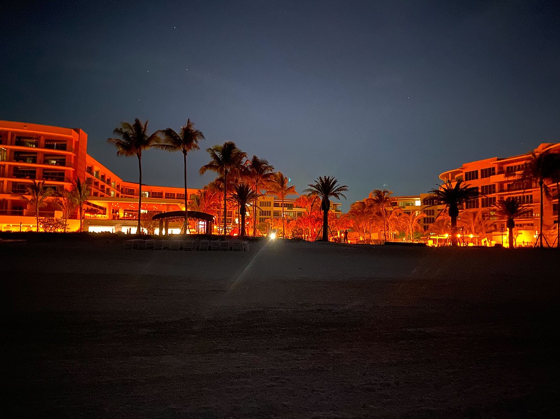 The St. Regis Longboat Key at night on August 14.