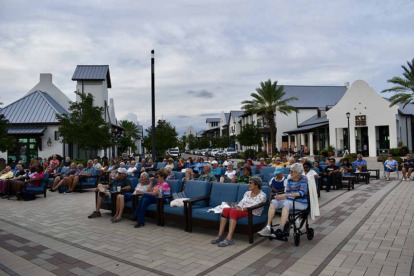 About 75 people attend Sights and Sounds at Waterside Place on Aug. 27.