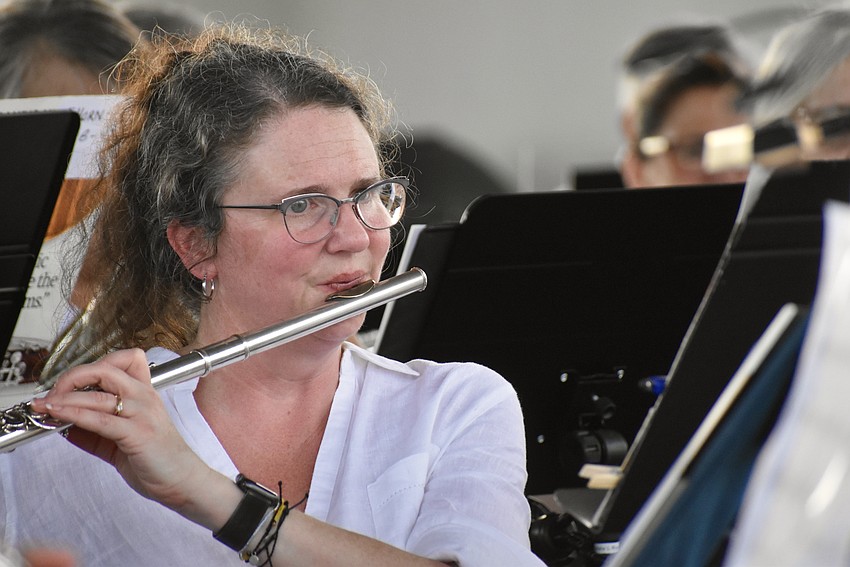 Parrish resident Stacy Major plays flute with the Manatee Community Concert Band.