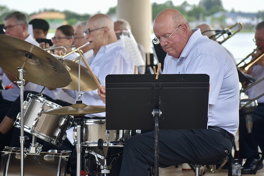 Siesta Key resident Drew Trapani, playing drums, is a retired orthodontist.
