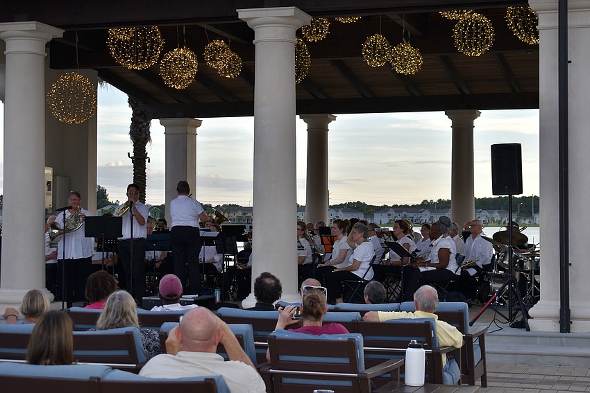 The Manatee Community Concert Band plays at Waterside Place on Aug. 27