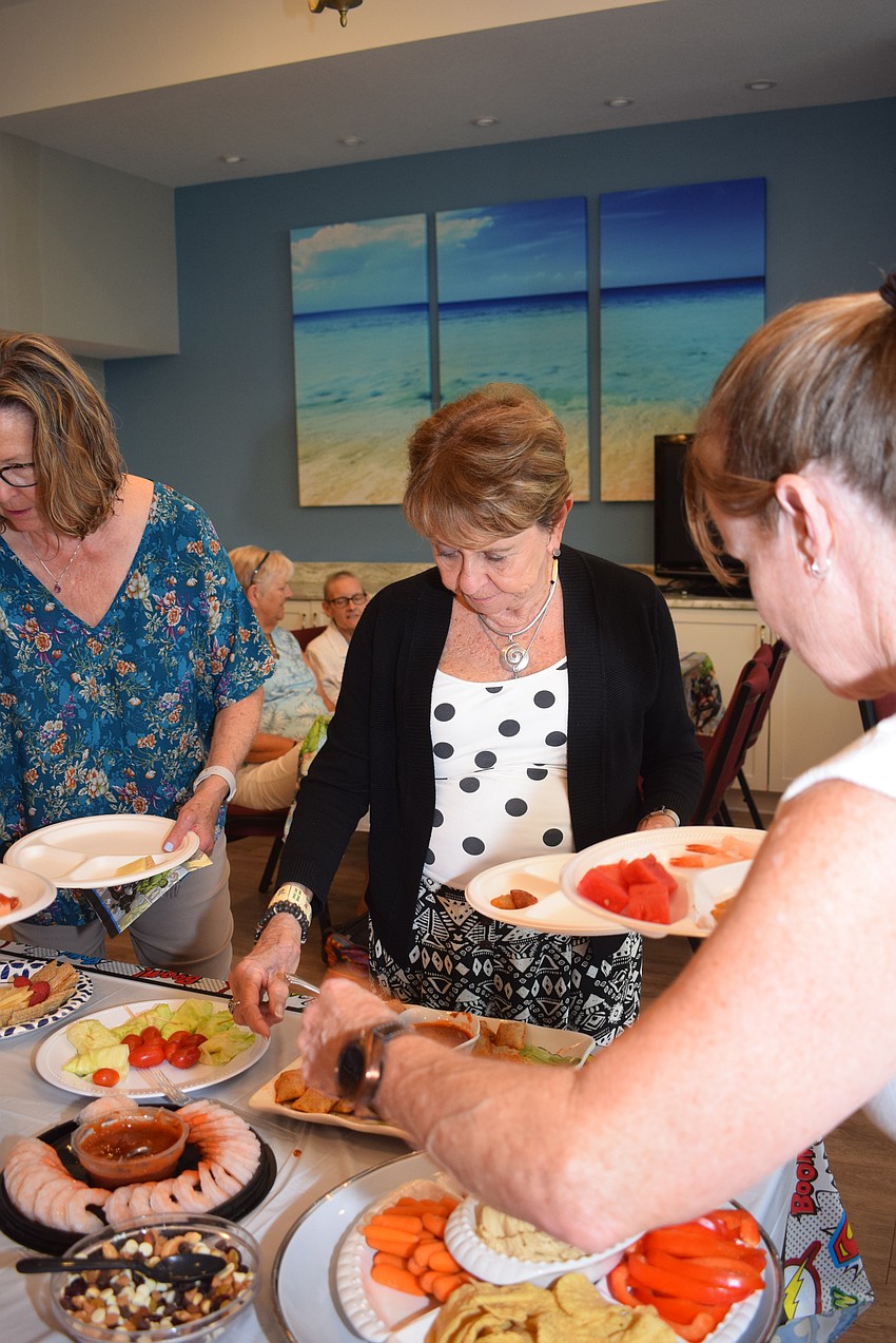 Carol Peschel at the August Gather and Give at the Longboat Island Chapel.