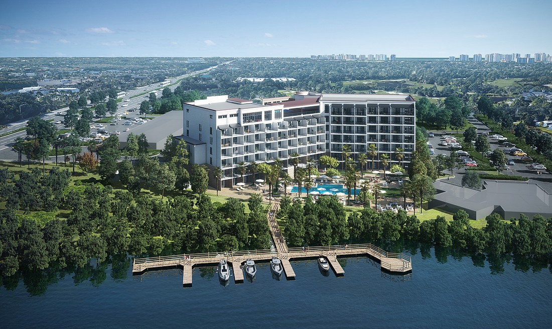 The Perry Hotel Naples includes a boardwalk through the mangroves to the hotel's eight-slip marina and dock.