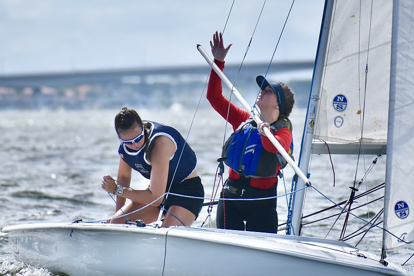 Samantha Jones and Lillie Esposito of Sarasota Youth Sailing