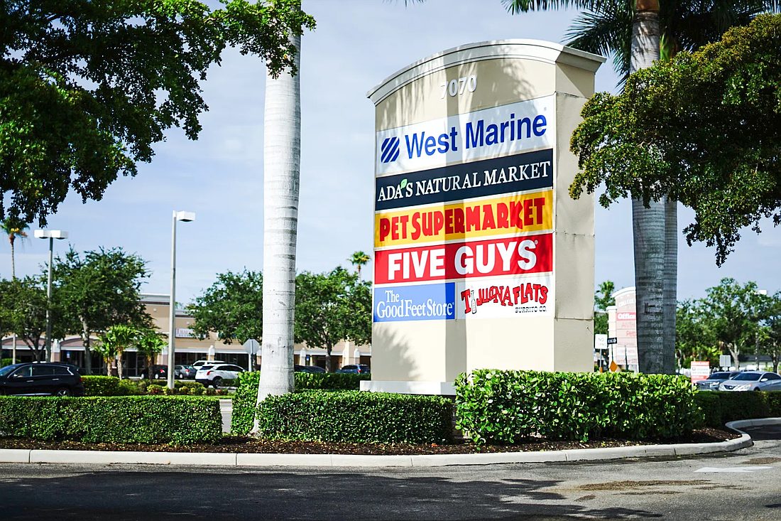 The College Plaza shopping center at 7070 College Parkway in Fort Myers has been sold.