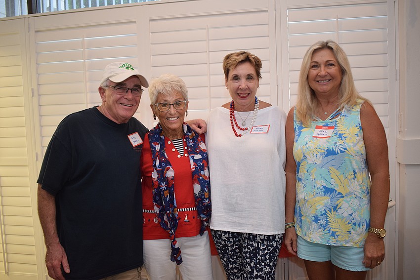 Greg Bodkin, Connie DiMaggio, Karen Pashkow and Gina Spillers at Longboat Harbour's Labor party.