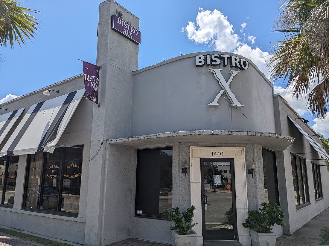 Bistro X at 1440 San Marco Blvd. will close and reopen under new ownership.