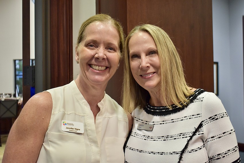 Jennifer Vigne is the president and CEO of the Education Foundation. Heather Clark is a senior vice president and private client manager with Bank of America.