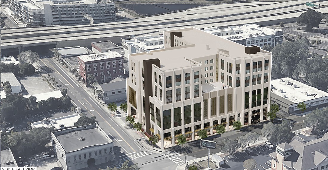 The view from the northeast of the Lofts at Southbank.