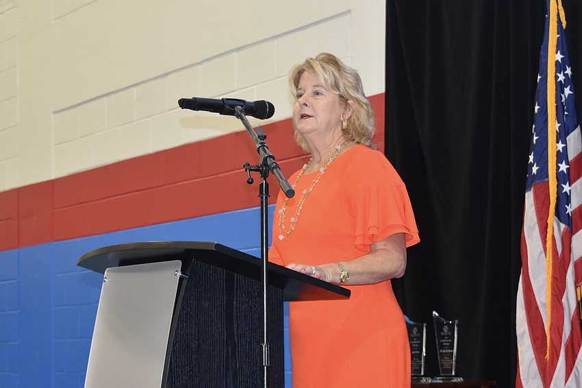 Former Senator Lisa Carlton served as a co-emcee.