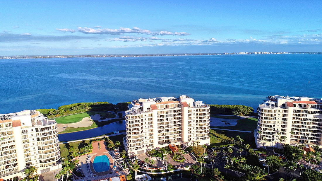 The Unit 244 condominium at 3040 Grand Bay Blvd. has three bedrooms, three-and-a-half baths and 2,369 square feet of living area.