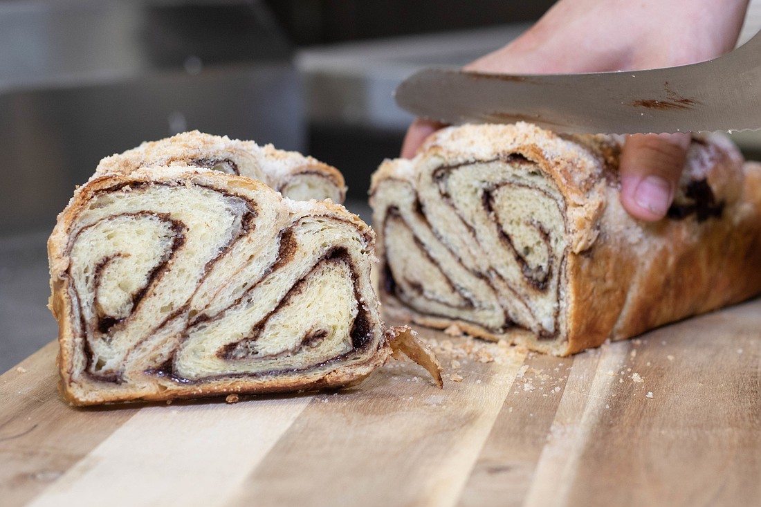 A Babka loaf from Gulf Coast Sourdough in Tampa, Florida.