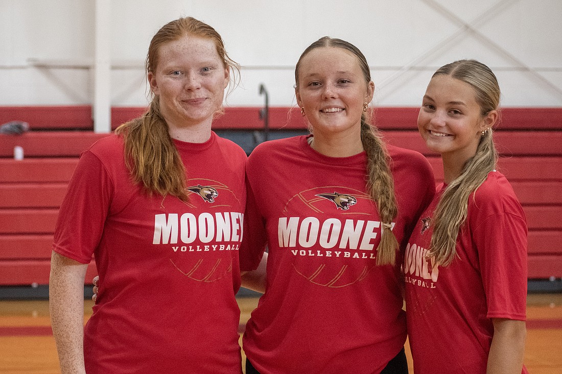 Cardinal Mooney indoor volleyball senior Zoe Kirby, senior Izzy Russell and junior Layla Larrick are confident in the team's ability to make a deep postseason run.