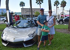Brian, Holly and Austin Highfield at Exotic Cars on the Circle.