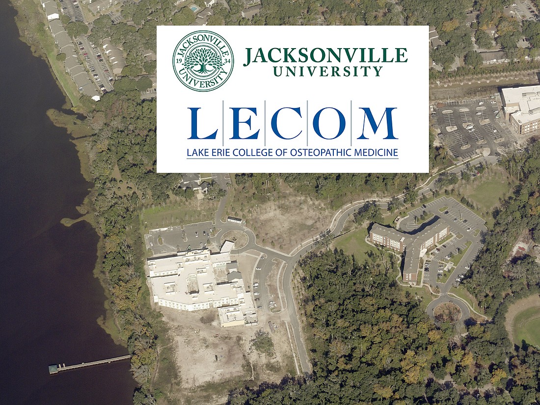 The Lake Erie College of Osteopathic Medicine medical school is planned on a 16.1-acre site north of the Jacksonville University campus in Arlington.