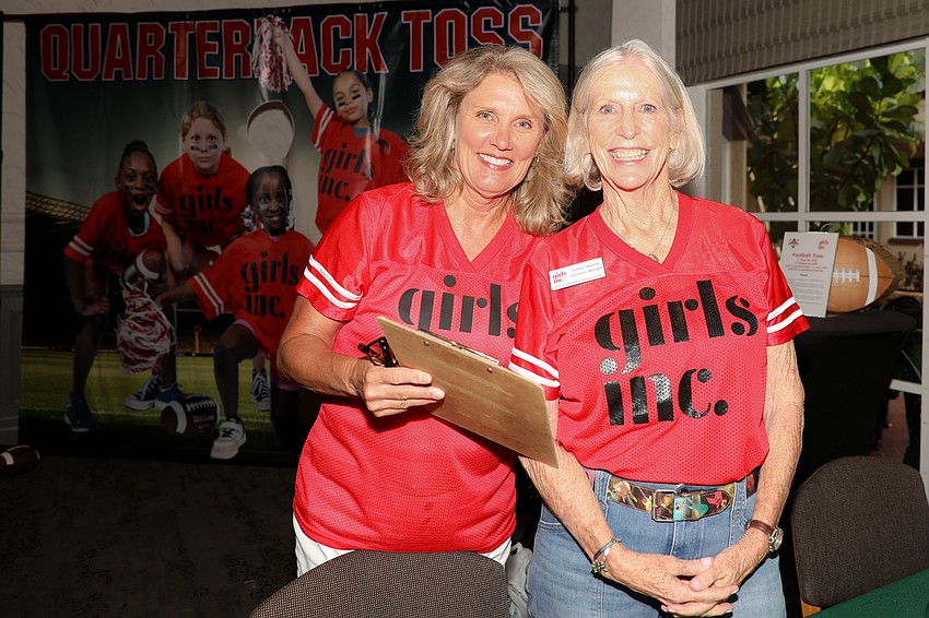 Suzanne Meister volunteers with her friend Cynthia Sweeney, operations nanager at Girls Inc.