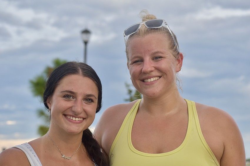 New Bradenton residents Logan Finneran and Elise Monroe are getting used to playing volleyball in the sand. Both played indoor collegiate volleyball.