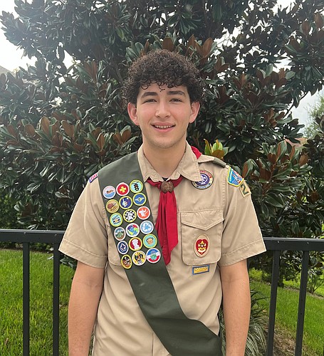 Jaret Richman has completed his Eagle Scout project and is earning more merit badges toward the highest scouting level.