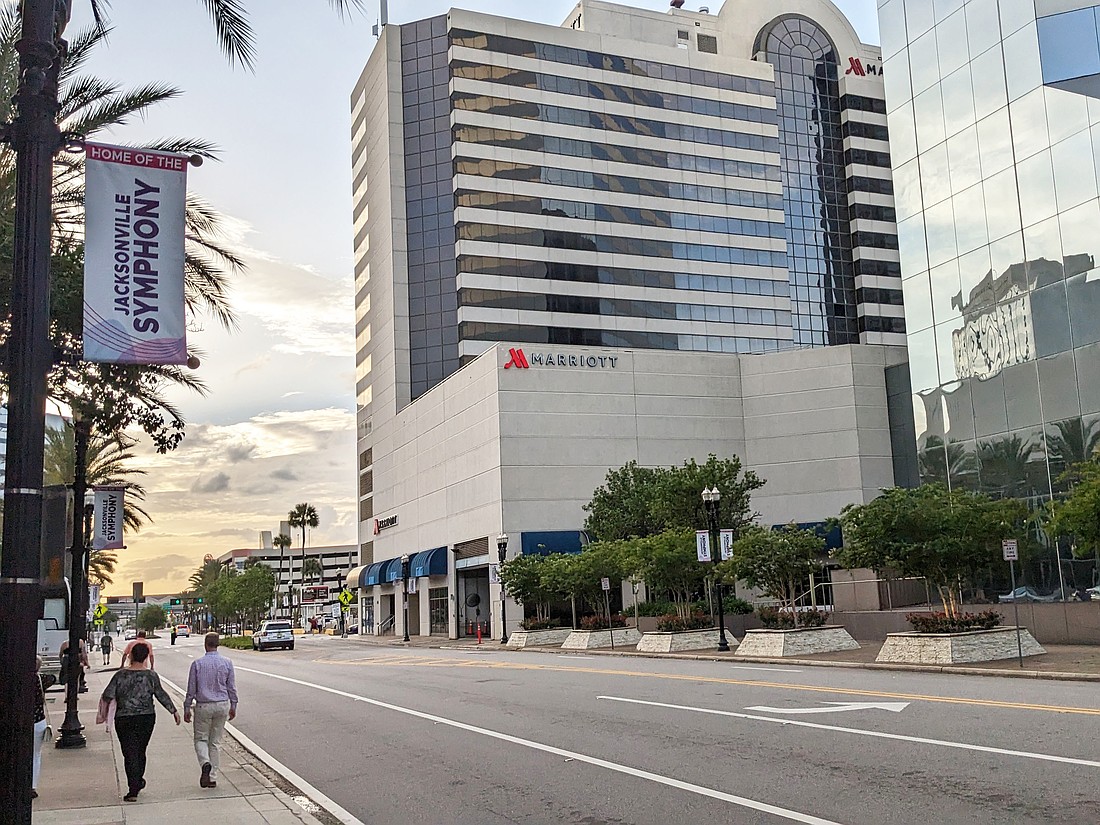 The Marriott Jacksonville Downtown hotel at 245 Water St.