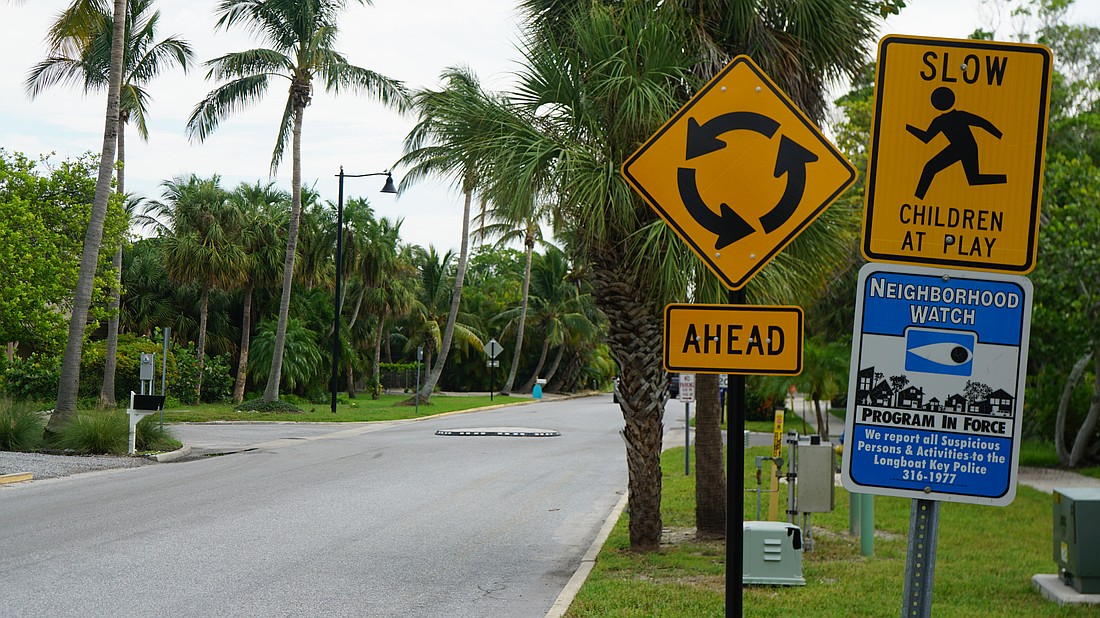 Three traffic calming circles were installed on Broadway Street in August 2024.