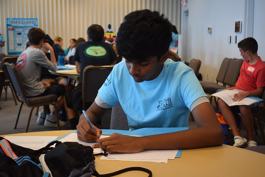 Tanish Anche at the 2024 Youth Ocean Conservation Summit.