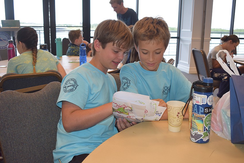 William Hahn and Ethan Olsen at the 2024 Youth Ocean Conservation Summit.
