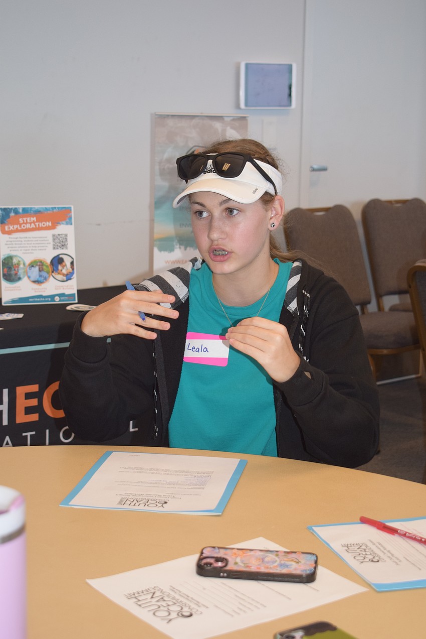 Leala Renfro at Mote's Youth Ocean Conservation Summit.