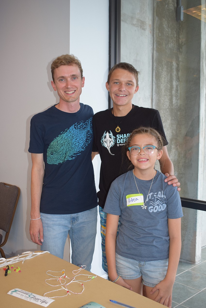 Sean Russell, Cash Daniels and Lidea Clever at the 2024 Youth Ocean Conservation Summit.