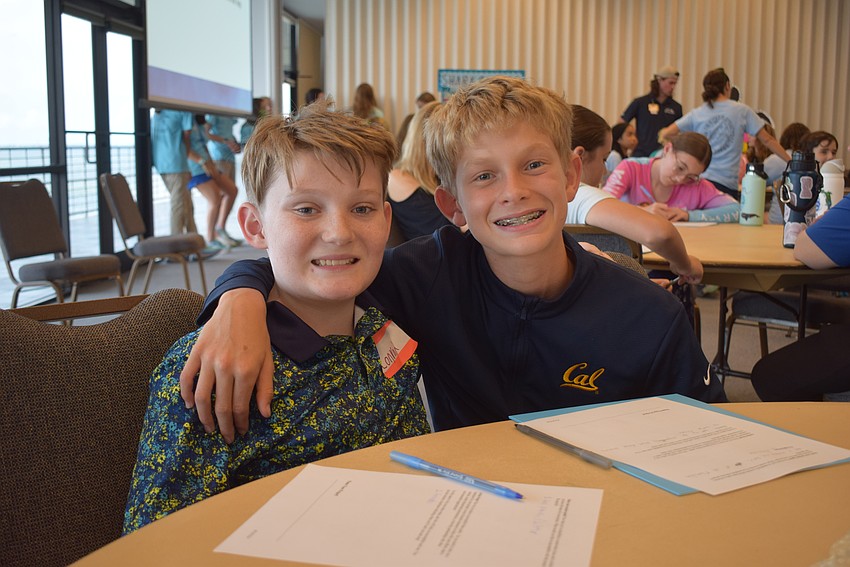 Conrad Parsons and Christopher Worthing-Jones at Mote's Youth Ocean Conservation Summit.