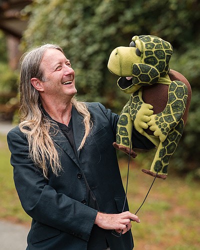 Geoffrey Cormier and Femus the Gopher Tortoise. Courtesy photo