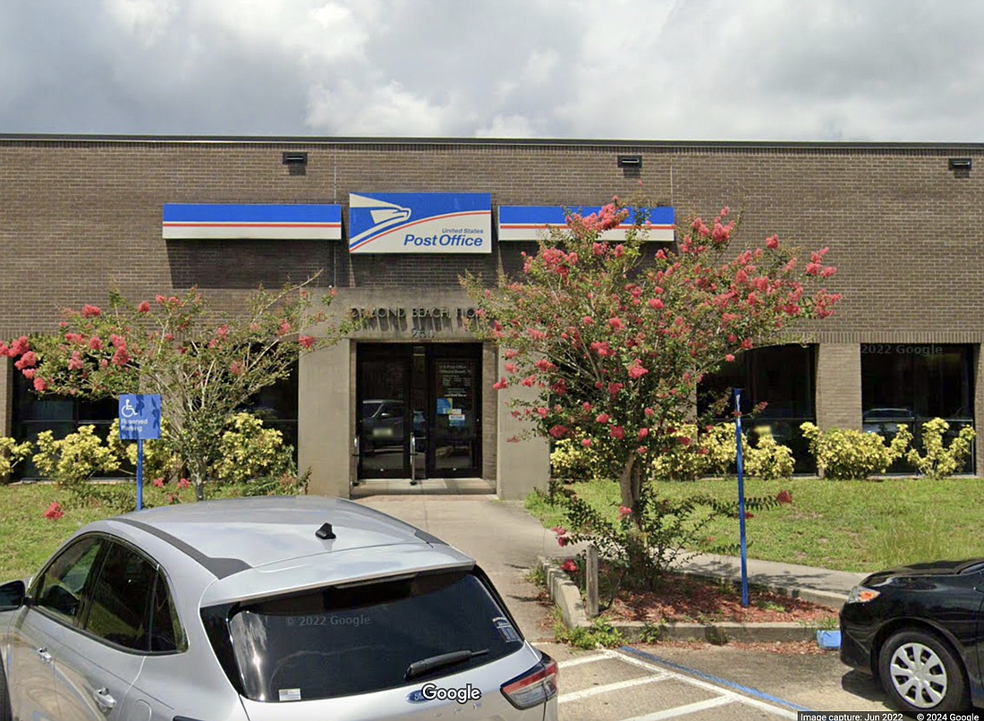 The Ormond Beach U.S. Post Office at 260 Williamson Blvd. Ormond Beach. Photo courtesy of Google Maps